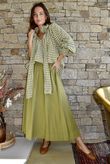 Nonni Gingham Poet Blouse Olive